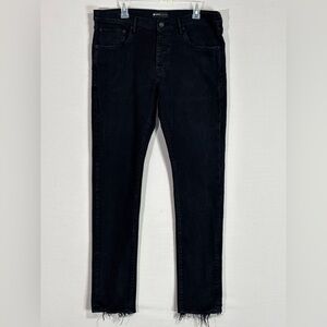 Purple Brand P001 Slim Black Distressed Jeans 36 Designer Denim